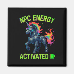 Imã Npc Energia Ativada Estética Divertida Gamer Rgb P