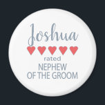 Imã Núcleo e Festa de casamento 5 Sobrinho do Coração<br><div class="desc">Os membros do partido nobre e da festa de casamento sentir-se-ão amados e apreciados com um presente de "cinco corações" feito especialmente para eles. O amor é o que ele quer. Quer seja um casamento em casa ou um casamento de destino, os itens personalizados vão certamente trazer sorrisos ao longo...</div>