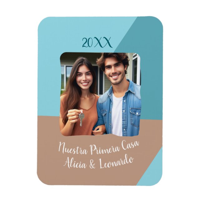 Ímã Nuestra Primera Casa Nuevo Hogar (Vertical)