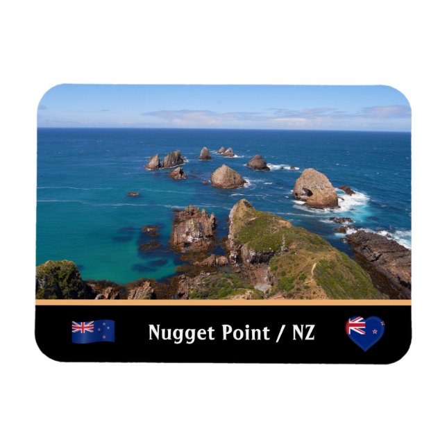 Ímã Nugget Point Rock Circle /Nova Zelândia (Horizontal)
