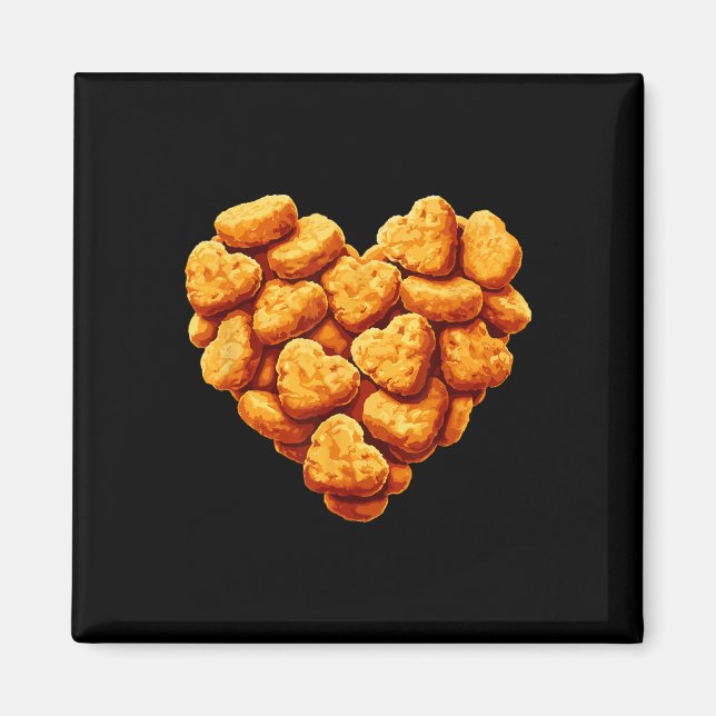 Imã Nuggets de Frango São Meu Coração de Valentim Engr (Frente)