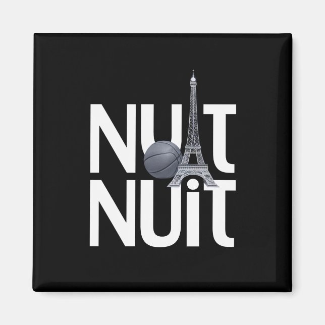 Imã Nuit Nuit Basball Night Word Torre Paris (Frente)