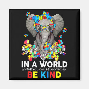 Imã Num Mundo Seja Gentil Elefante Fofo Autismo Mãe Cr