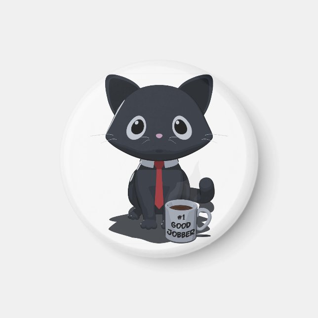 Imã Number One Good Jobber Cat Magnet (Frente)