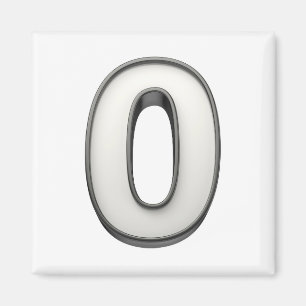 Imã Número 0, ilustração 3D