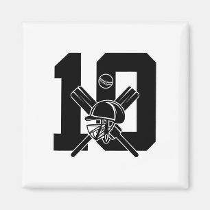 Imã Número 10 Anos Críquete 10º Aniversário 