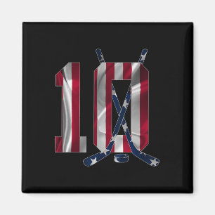 Imã Número 10 Anos de Hóquei no Gelo Décimo Aniversári