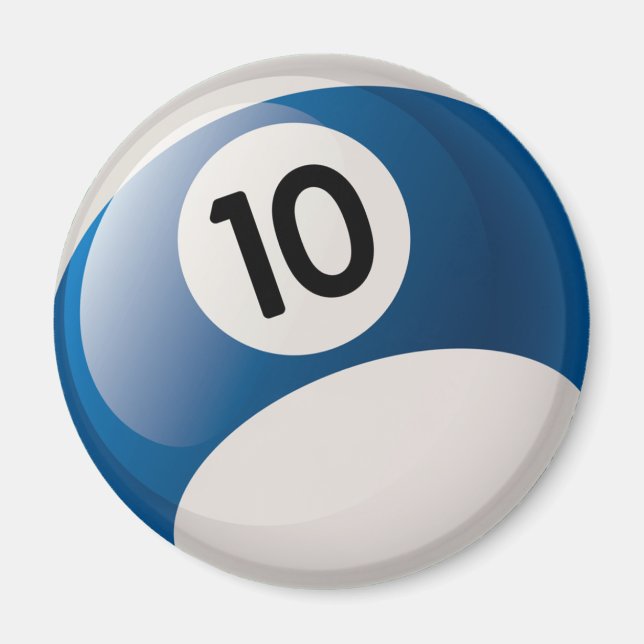 IMÃ NÚMERO 10 BILLIARDS BALL (Frente)