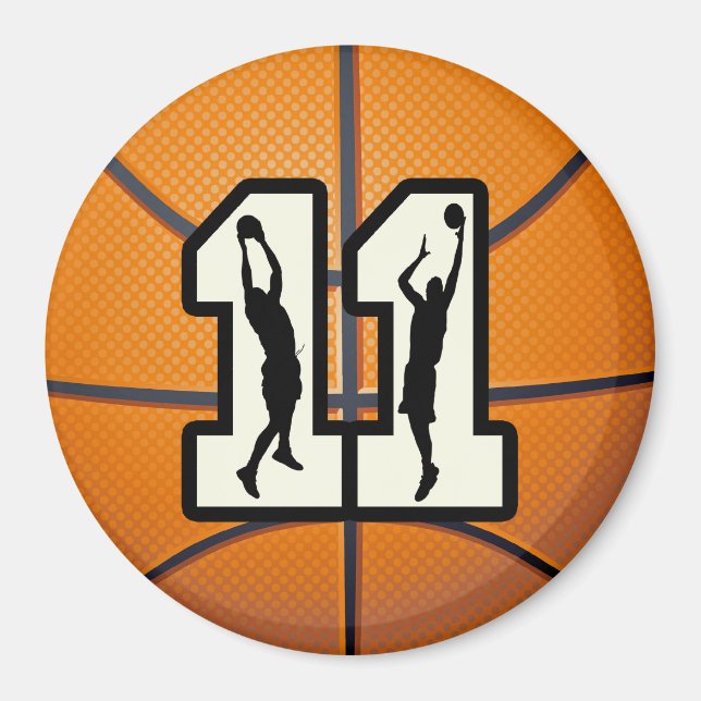 Imã Número 11 - Basquete e Jogadores (Frente)