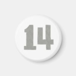 Imã Número 14 íman em prata e cinzas
