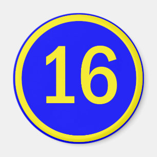 Imã número 16 em círculo