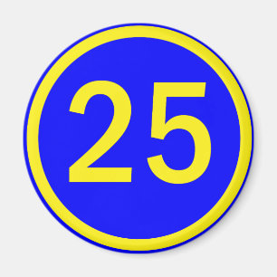Imã número 25 em um círculo