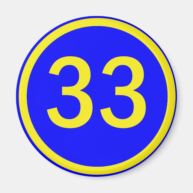 Imã número 33 em círculo (Frente)