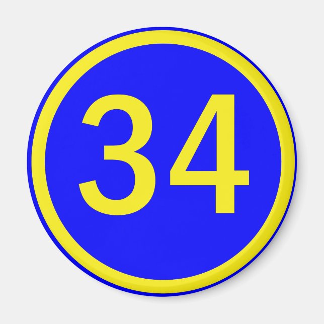 Imã número 34 em círculo (Frente)