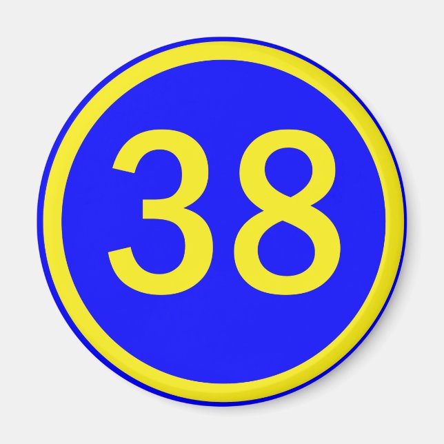 Imã número 38 em um círculo (Frente)