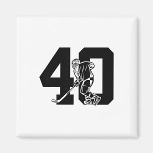 Imã Número 40 Anos Hóquei no Gelo Aniversário de 40 an