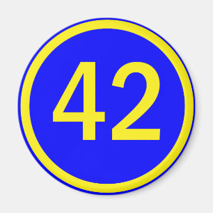 Imã número, 42, em um círculo
