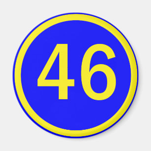 Imã número, 46, em círculo