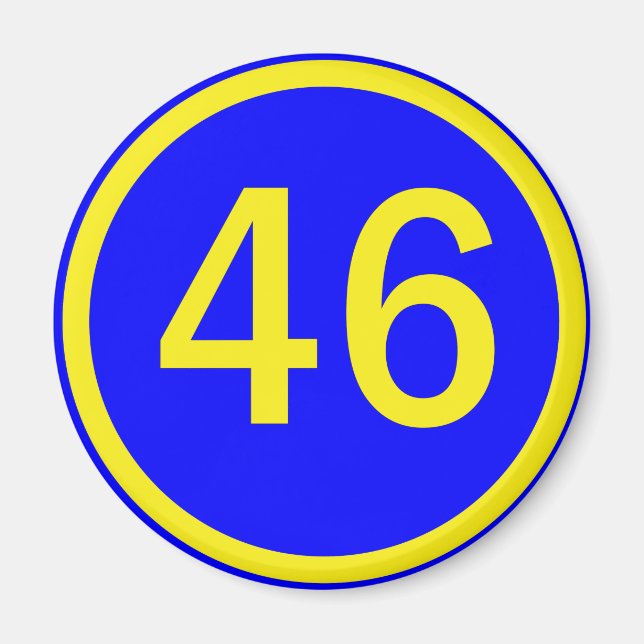 Imã número, 46, em círculo (Frente)