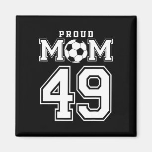 Imã Número 49 Personalizado Orgulhoso Futebol Mãe Pers
