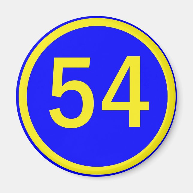 Imã número, 54, em círculo (Frente)