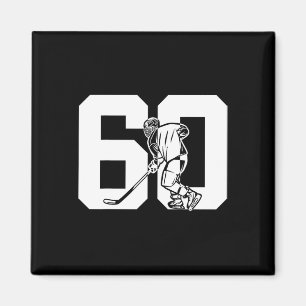 Imã Número 60 Anos Hóquei no Gelo 60º Aniversário 