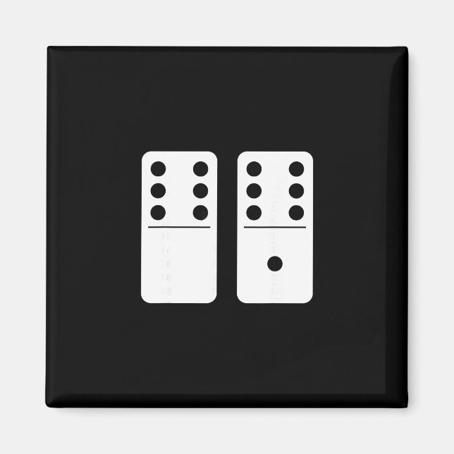 Imã Número 67 Domino Engraçado Seis Sete Meme 6 E 7 Ge (Frente)