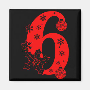 Imã Número 6 Dito de Meme Engraçado 67 Seis Sete Natal