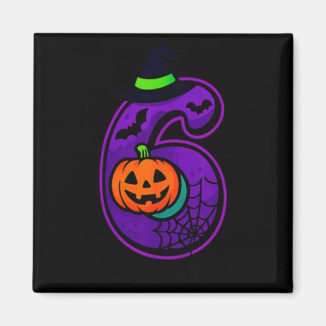 Imã Número 6 Dito Meme Divertido 6 7 Seis Sete Hallowe (Frente)