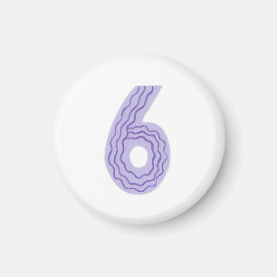 Imã Número 6 ímã com lavanda e roxo