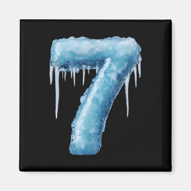 Imã Número 7 Fogo Gelo Número Seis Sete Meme 67 Alpha  (Frente)