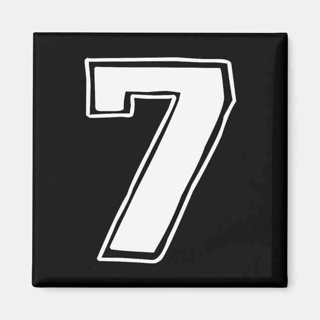 Imã Número 7 Seis Sete 6 7 Meme 67 Engraçado Aniversár (Frente)