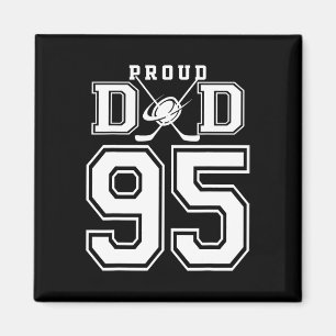 Imã Número 95 Personalizado Orgulhoso Pai de Hockey Pa
