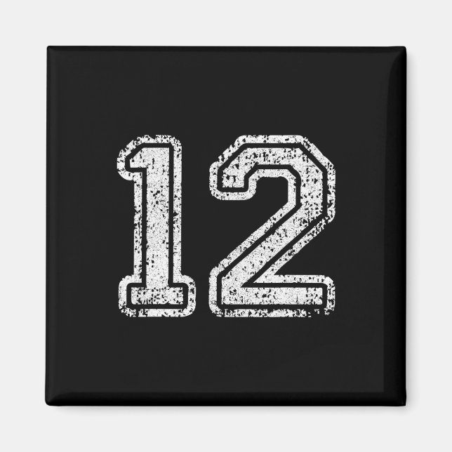 Imã Número da Camisa 12 Doze Número de Futebol Present (Frente)