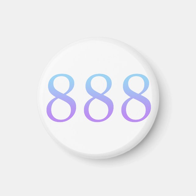 Imã Número do Anjo 888 - Equilíbrio  (Frente)