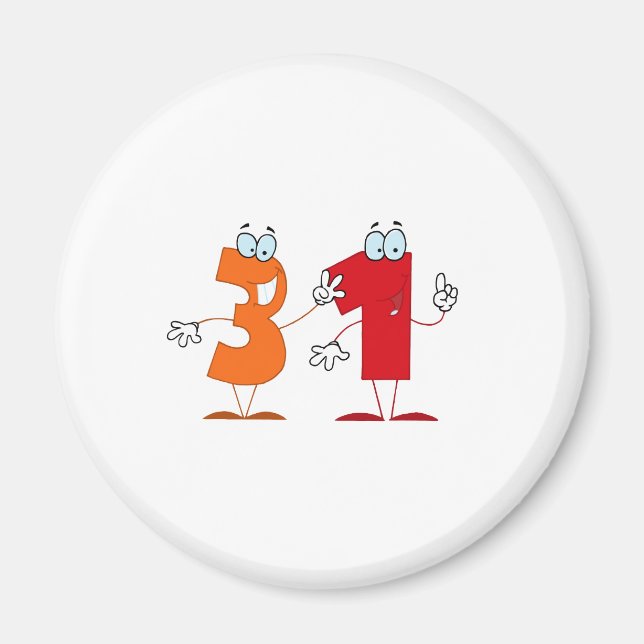 Imã Número Feliz 31 (Frente)