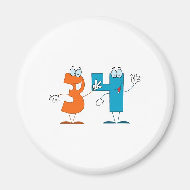 Imã Número Feliz 34 (Frente)