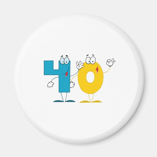 Imã Número Feliz 40 (Frente)
