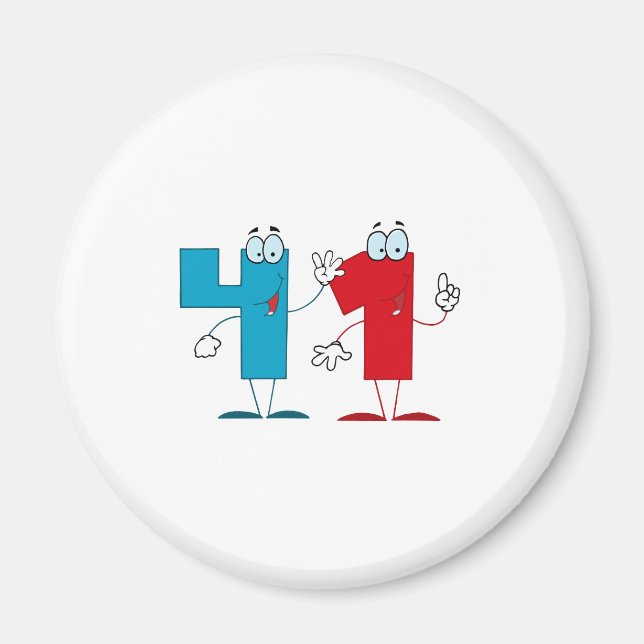 Imã Número Feliz 41 (Frente)