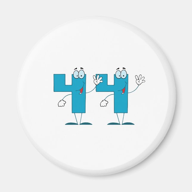 Imã Número Feliz 44 (Frente)