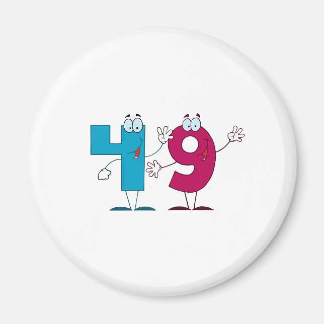 Imã Número Feliz 49 (Frente)