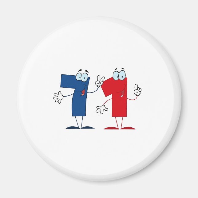 Imã Número Feliz 71 (Frente)