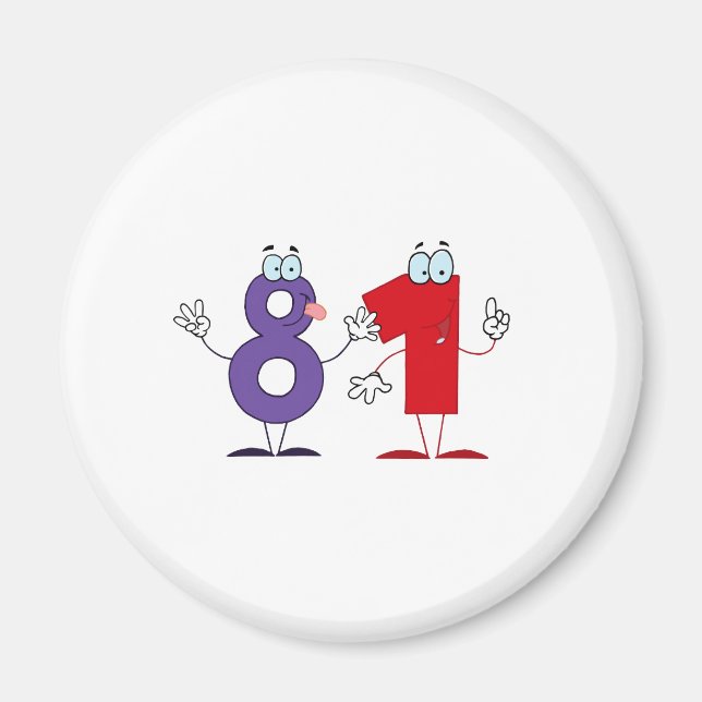 Imã Número Feliz 81 (Frente)
