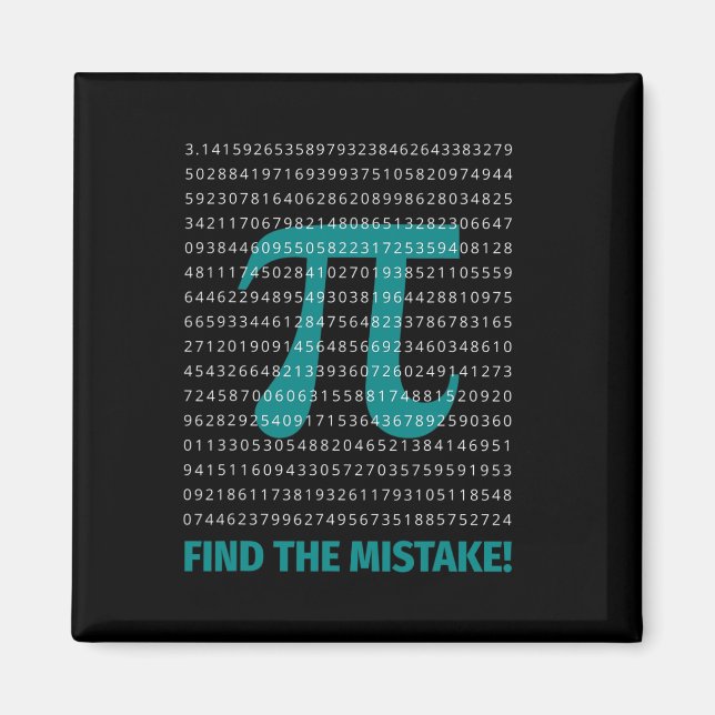 Imã Número Pi Math Dizendo Com Número Pi Encontre A Mi (Frente)