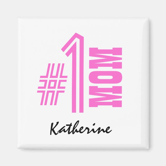 Imã Número Um Mãe Melhor Mãe Alguma Vez Personalizada  (Frente)