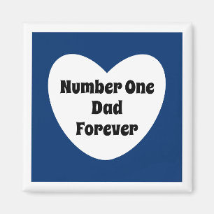 Imã Número Um Marinho Pai Branco Azul  