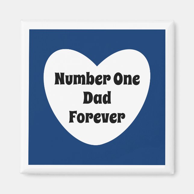 Imã Número Um Marinho Pai Branco Azul   (Frente)