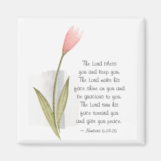 Imã Números 6:24-26 O Senhor Abençoa-te e Mantém-te (Frente)