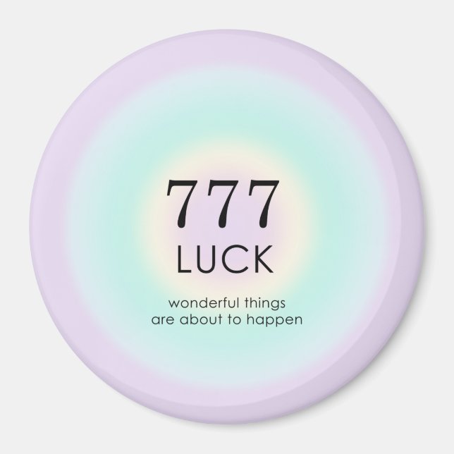 Imã Números de anjo Numerologia 777 Sorte (Frente)