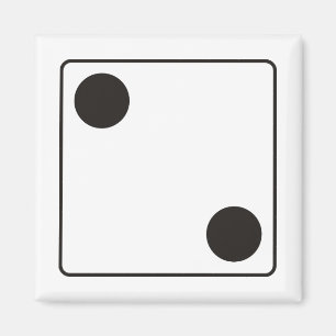 Imã Números de pontos do DADO 2 + seu backgr.